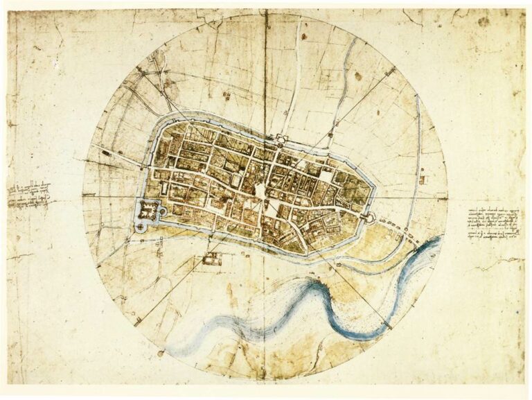 The Map Of Imola By Leonardo Da Vinci Bridging Art And Science In