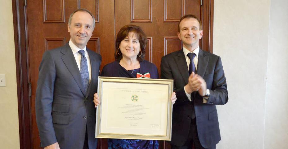 Italian Ambassador Armando Varricchio, Commendatore Maria Fassio Pignati & Italian Consul General Mauro Battocchi. Photo: Nickolas Marinelli