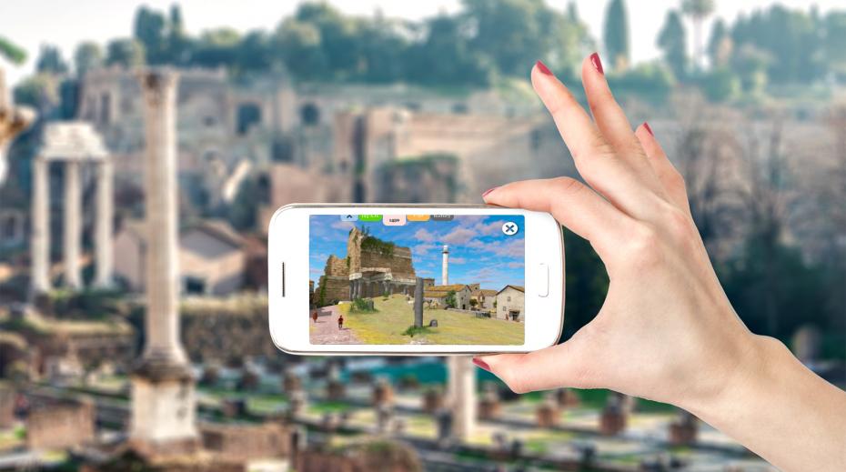 The app Imperial Fora allows users to explore the fora area of Rome in four different moments in time