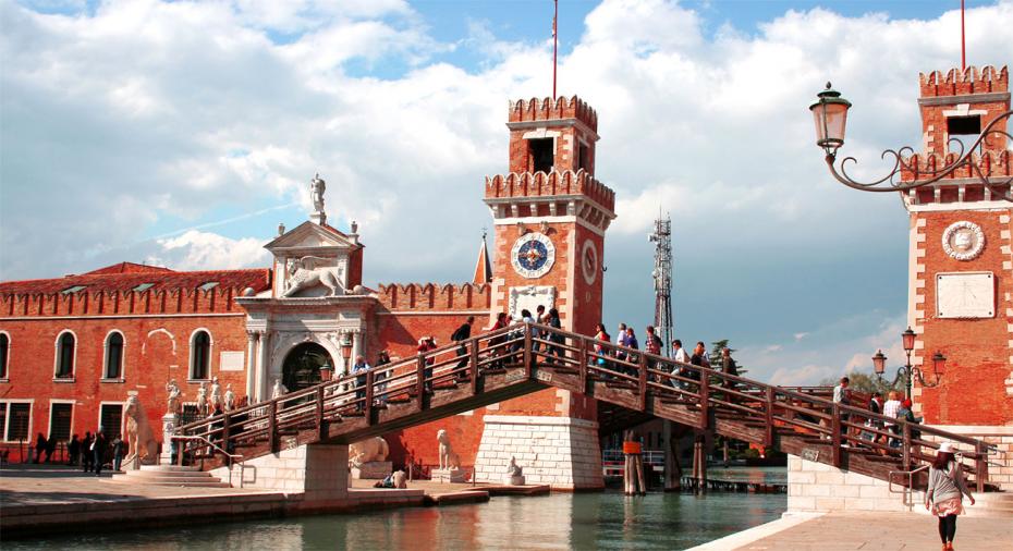 Venice, Arsenale historic shipyard, Gate and Canal View. Photo by lsantilli