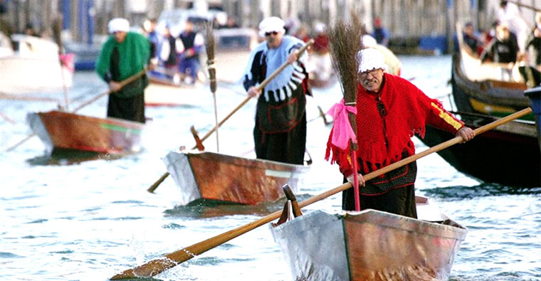 The traditional "Regatta of the Epiphany Witches"