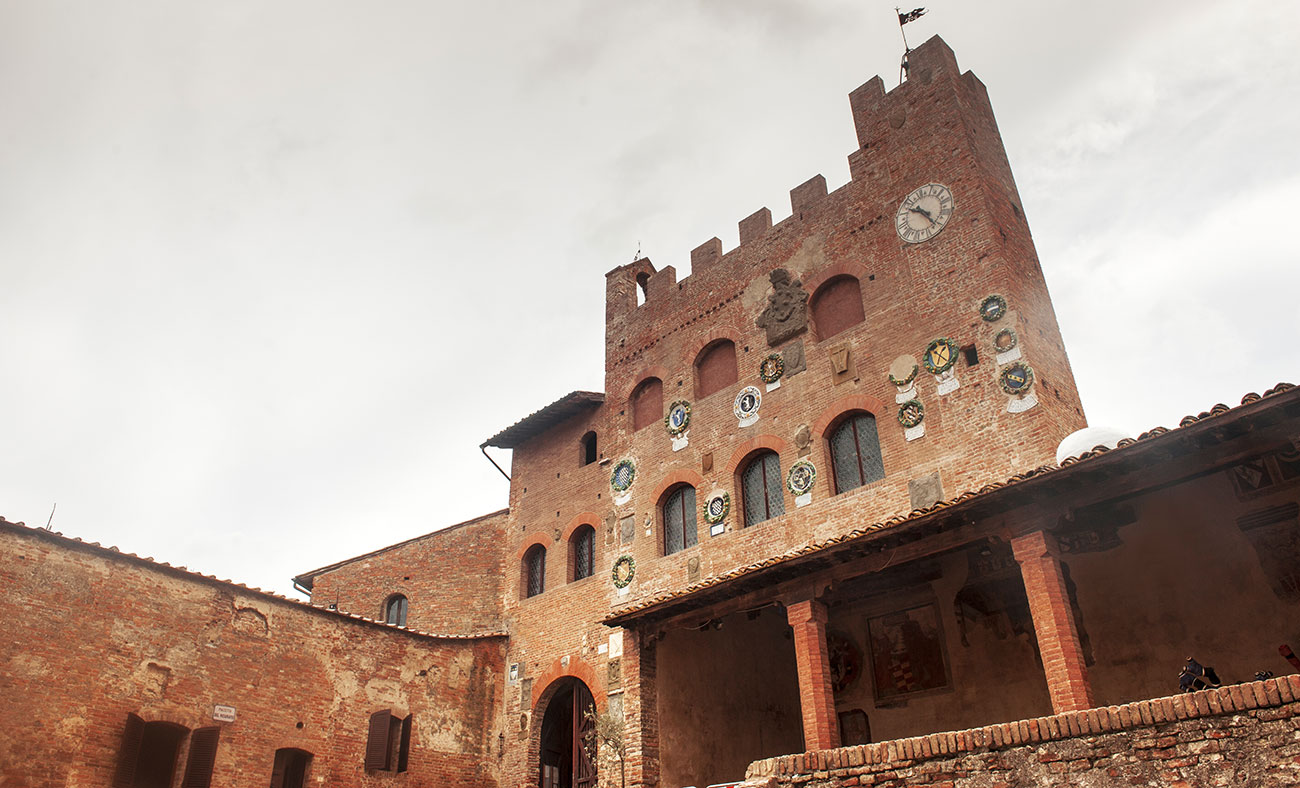 Historic buildings of Certaldo (Florence, Tuscany, Italy)— Photo by clodio