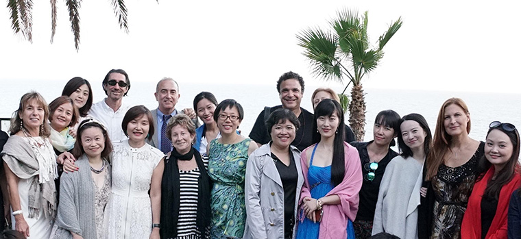 From bottom left clockward the key mentors   - Emanuela Panebianco, Jordi Caballero, Giovanni Moriconi, Lee Curreri,  Kristel Elling, Julien Davis, Tongtong Huang and professors Doni Whitsett and Yuxin Pei. Photo by Menghuian He