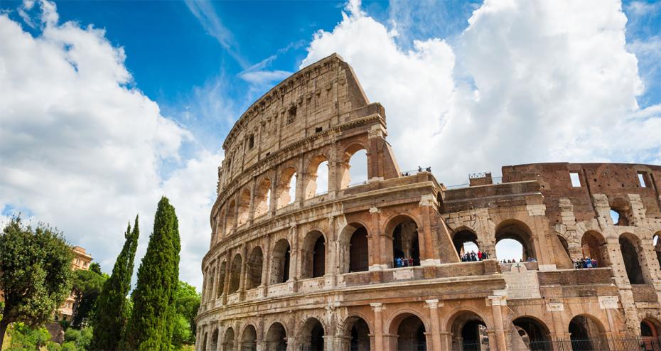 Beautiful view of Colosseum in Rome, Italy— Photo by Smallredgirl