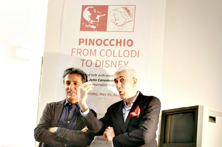 From far right Federico Fiecconi and John Canemaker (Credits Gianmaria Mussio)