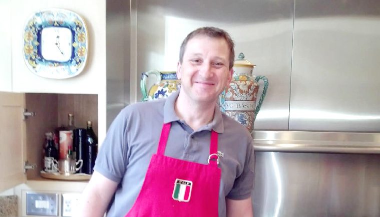 Luca Dorigatti at his home during the 2013 Circolo Trentino Board Meeting. Photo credit: Roger Ecker