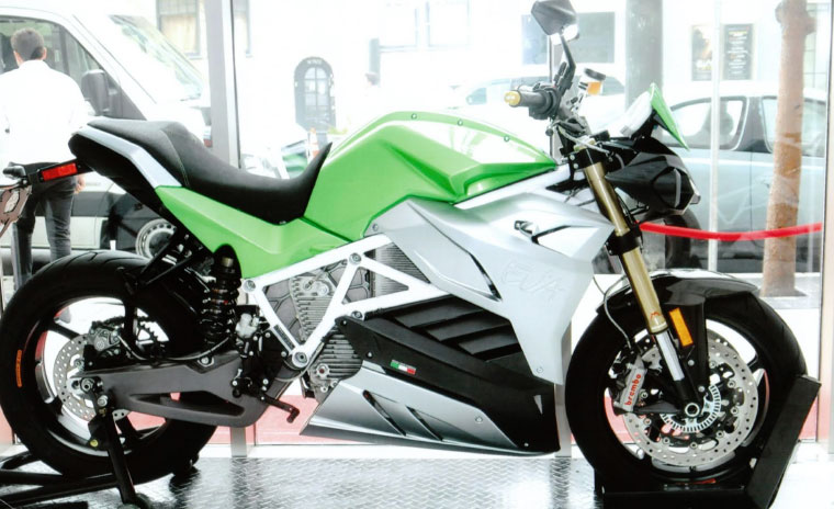 Energica electric motorcycle.  Photograph by Charles Farruggia