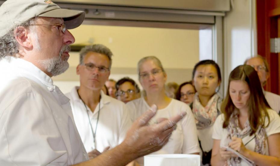 Essential Baking co-founder George DePasquale loves sharing his passion for making bread, whether with customers in one of the company's four cafes or in one of his popular baking classes. (Cara Kennedy Photography)