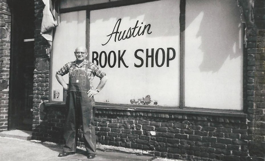 Bernard Titowsky standing in front of storage space on Austin Street, circa 1978. Photo courtesy: Barbara Krysko