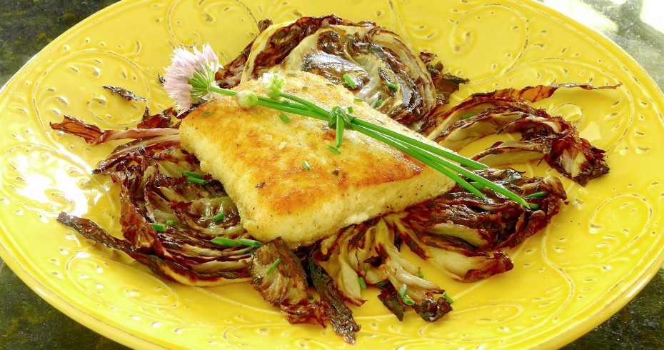 Halibut Filets with Radicchio alla Trattoria Antiche Carampane, © copyright Nathan Hoyt