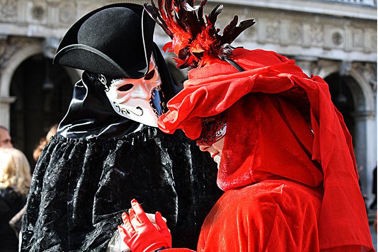 In 1582 Pope Gregory XIII declared Carnevale a Christian holiday, but with the appearance of the mask, Venetian celebrations of the 18th century became known for being anything but pious.  Photo by doryx