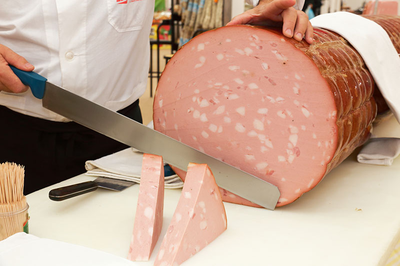 mortadella di bologna salami slicer machine