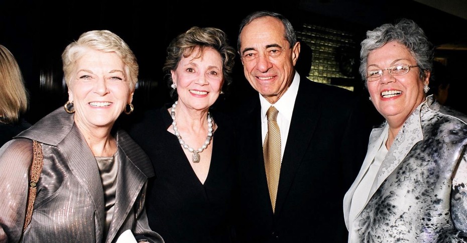 L to R: the late Geraldine Ferraro, Matilda Raffa Cuomo, the late Mario Cuomo, and Aileen Riotto Sirey, Ph.D. at NOIAW's 25th Anniversary at the Rainbow Room