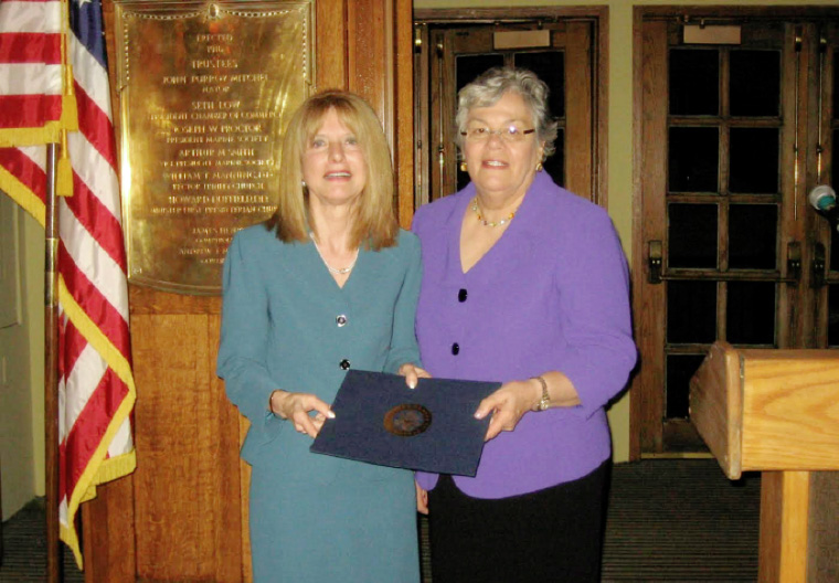 Aileen Riotto Sirey, founder and Chair Emerita, Maria Tamburri, Chair of the National Board