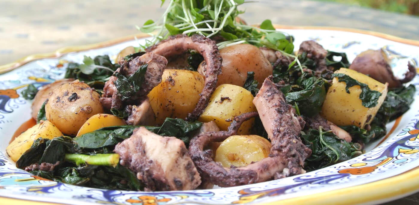 One common dish shared by most regions, with regional variations, is the octopus salad