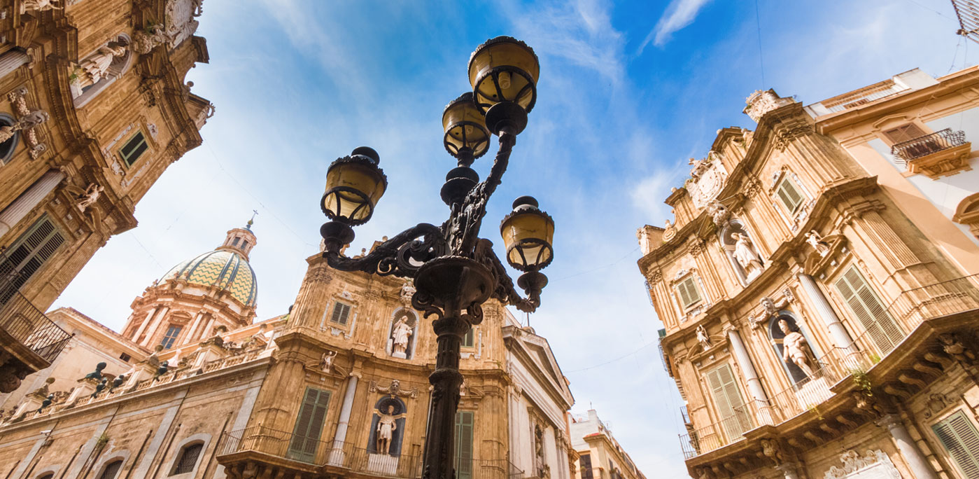 Piazza Vigliena a.k.a. Quattro Canti in Palermo, Italy — Photo by digitalsignal