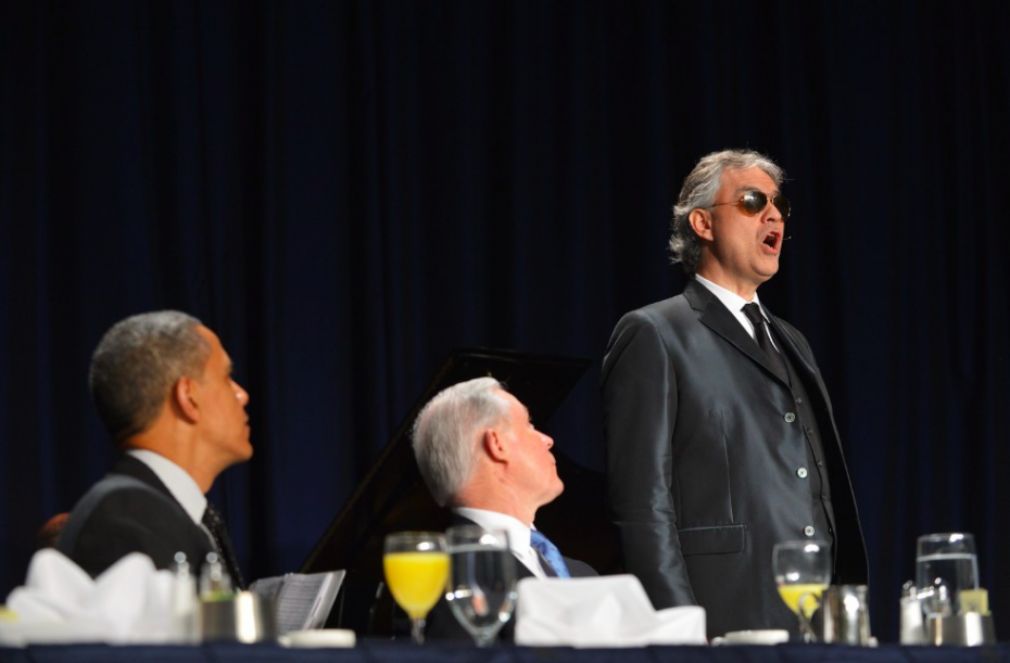 A big Standing Ovation for Andrea Bocelli at National Prayer Breakfast