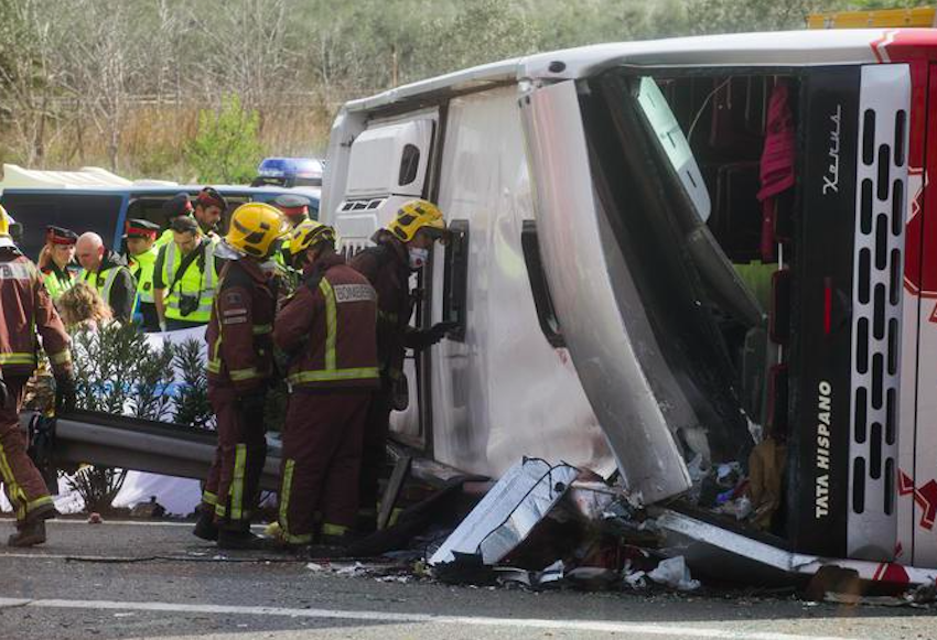 Seven Italian Students Dead in The Bus Crash in Spain