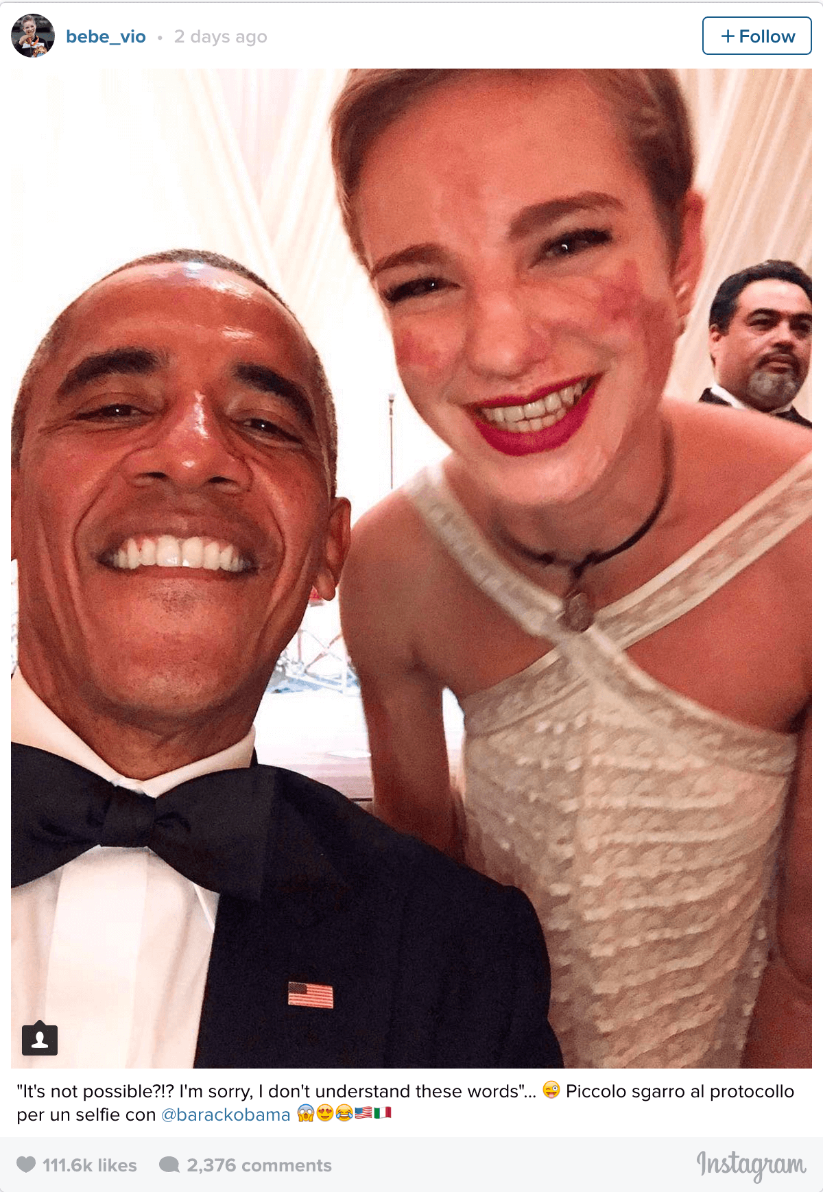 A selfie with President Obama Beatrice Vio defies White House