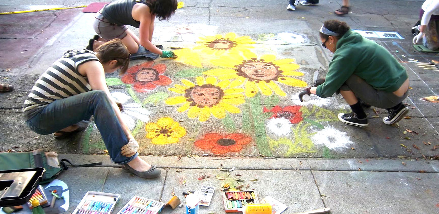 Street painting in North Beach. Courtesy of Steve Restivo Event Services