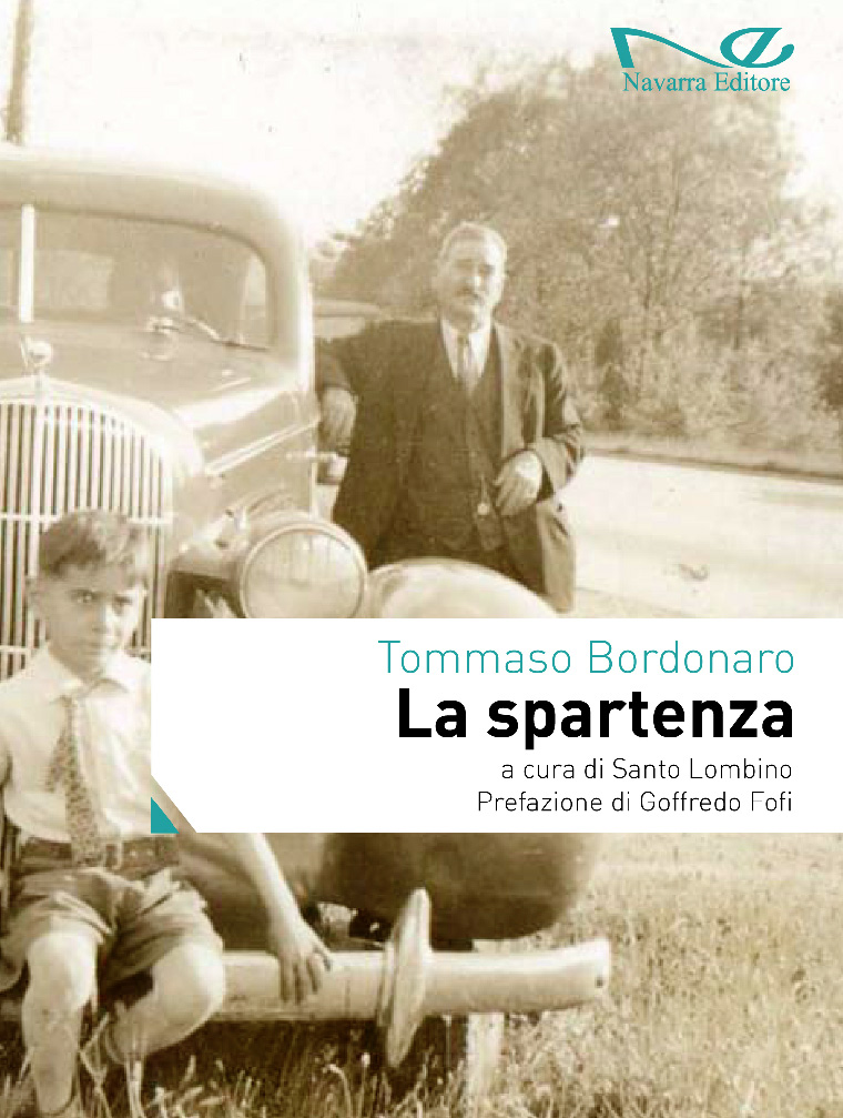 The cover of Tommaso Bordonaro's book " La Spartenza" edited by Professor Santo Lombino