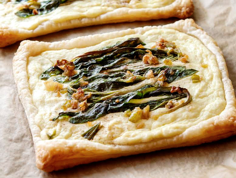 Ramp and ricotta tarts