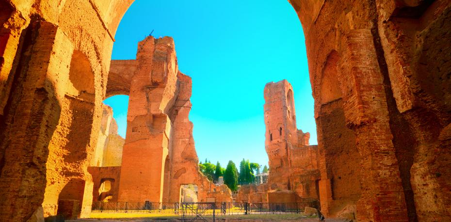 Baths of Caracalla, Rome, Italy — Photo by adisa