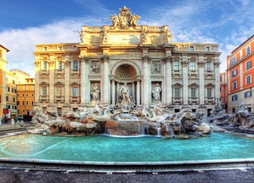 Fendi's 90 Years Celebrated at Trevi Fountain in Rome