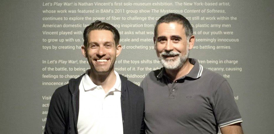 Stefano Catalani (right) & artist Nathan Vincent. Photo credit Emilie Smith